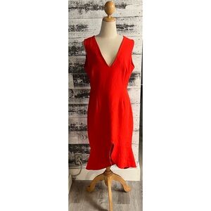 Vesper Elegant Red Sleeveless Dress